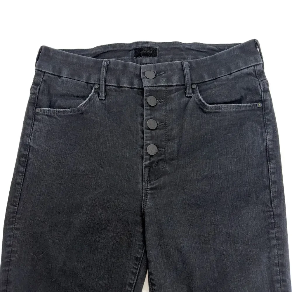 MOTHER The Pixie Ankle Fray Skinny Jeans in Not Guilty size 28